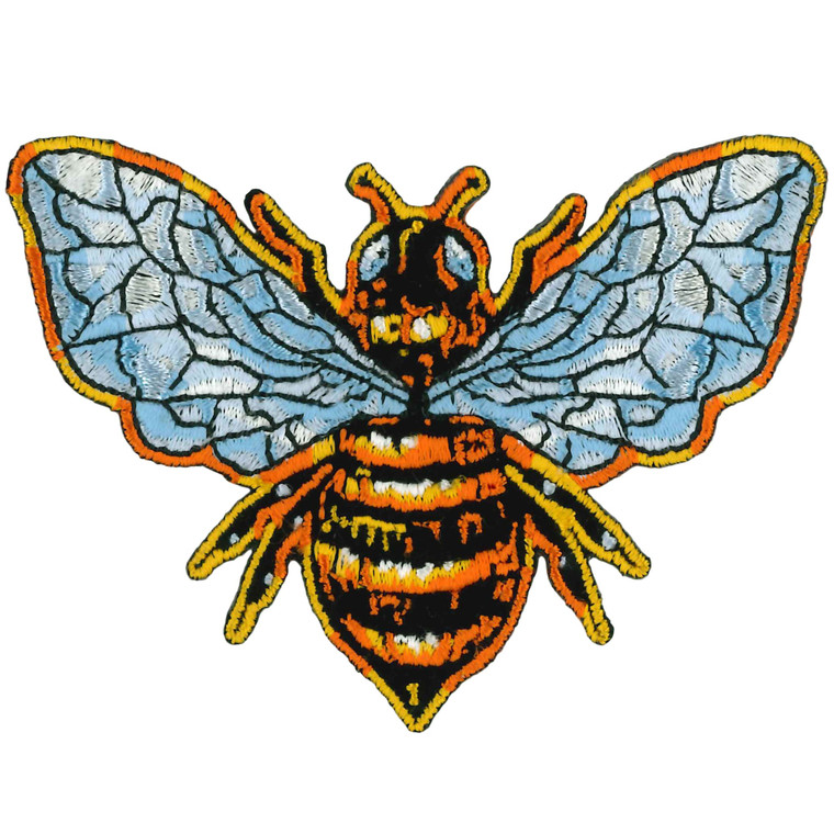 Hot Leathers Honey Bee patch – 3.5×3 inch embroidered design, ideal for jackets or vests