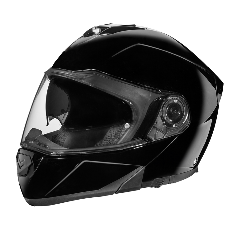 Daytona Helmets Glide Hi-Gloss Black modular helmet with flip-up chin bar and dual shield system