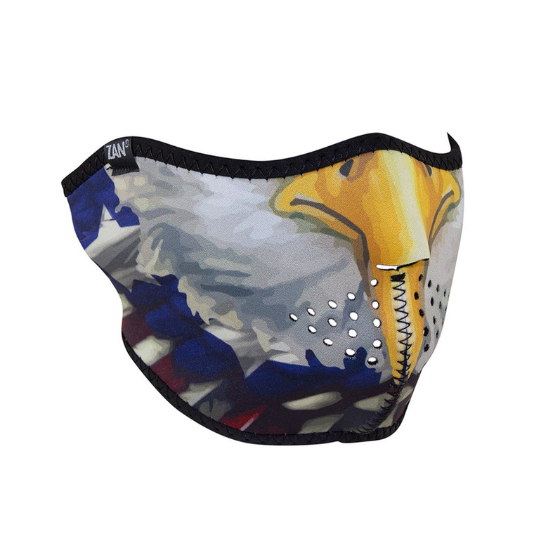 Patriot Half Motorcycle Mask with American flag Eagle Design