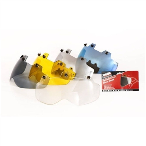 Replacement Shorty Motorcycle Helmet Face Shields - Clear, Yellow