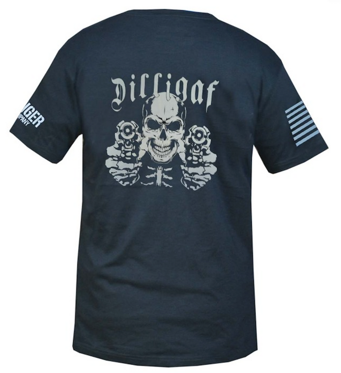 DILLIGAF Skull Biker Shirt motorcycle tee high visibility