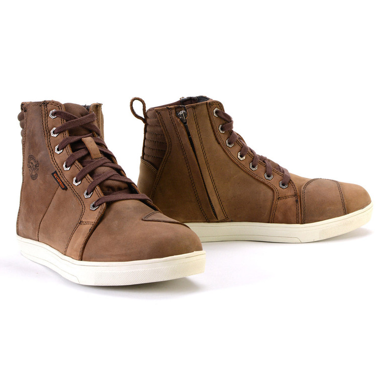 Milwaukee Leather Brown Motorcycle Sneakers for men