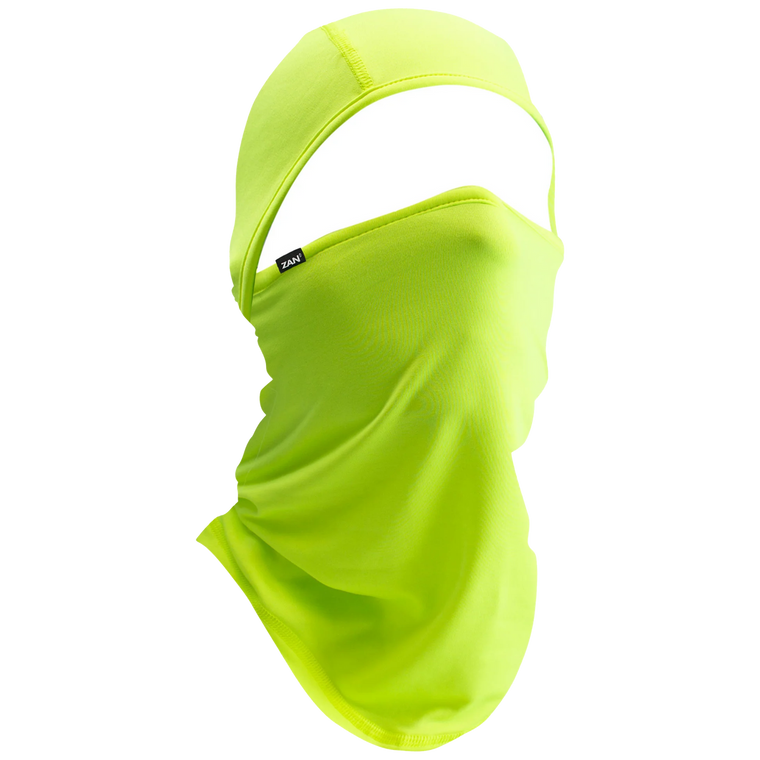 high viz lime green balaclava mask for bikers