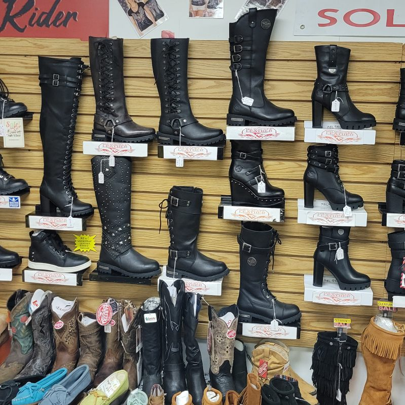 Milwaukee Leather ladies' leather motorcycle harness boots Maple Shade storefront