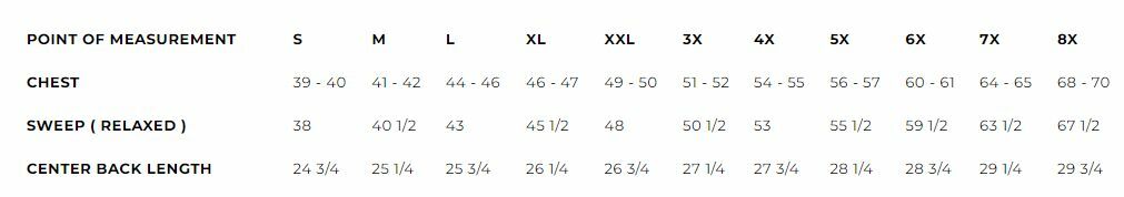 First Classics Top Rocker Vest SIzing