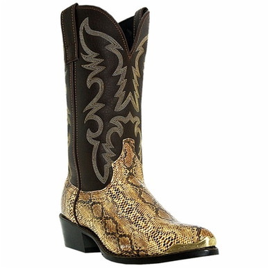 Monty Golden Brown Snake Print Cowboy Boots | Laredo  display picture 1