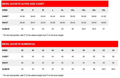 joe rocket mens sizing