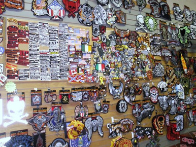 Motorcycle Store Patches Display