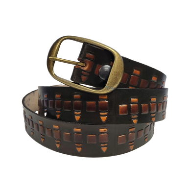 Bullet Embossed Leather Belt | USA Made | Leather Bound NJ