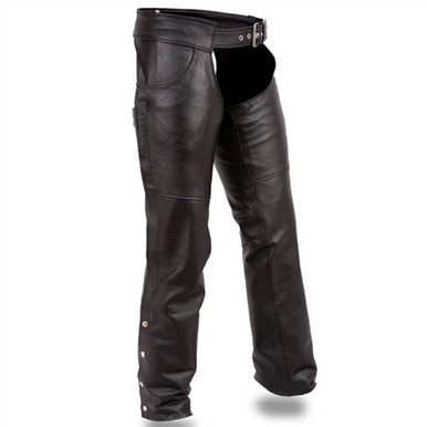 Unisex Leather Motorcycle Chaps | First Classics | Leather Bound NJ