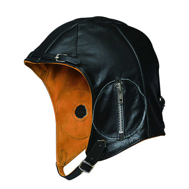 WWII Style Aviator Leather Hat – Vintage Motorcycle Pilot Cap