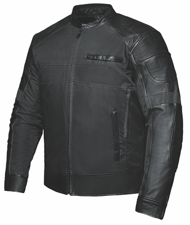 Textile & Leather Armored Motorcycle Jacket | Leather Bound NJ