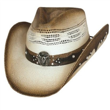 Bullhide Distressed Studded Straw Western Hat – Bangora  display picture 1