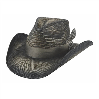 Bullhide Western Couture Distressed Cowboy Hat with Feather 