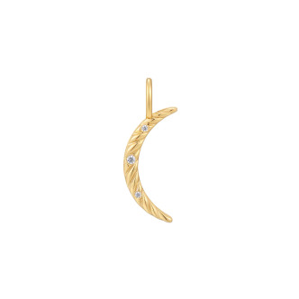 Gold Moon Necklace Charm