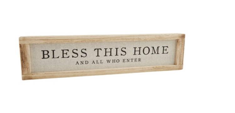 BLESS HOME DISTRESSED PLAQUE