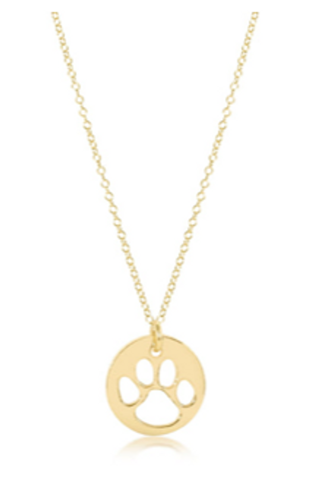 16" Necklace Paw Print