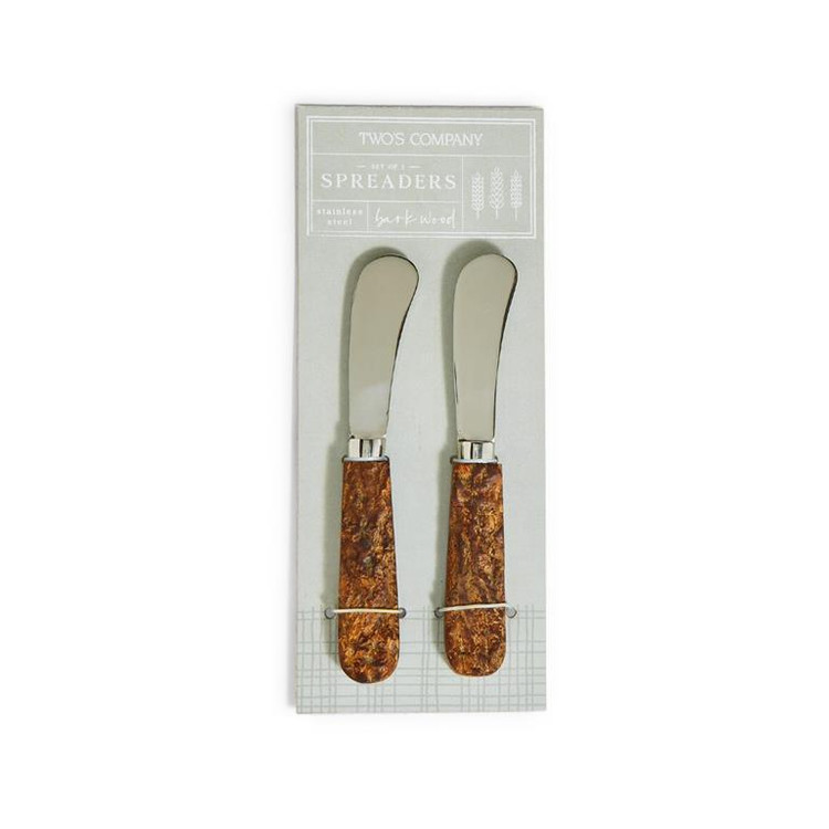 Set of 2 Bark Handle Spreaders