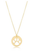 16" Necklace Paw Print