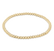 eNewton 3mm Classic Beaded Bracelet Gold
