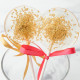 Gold Sparkle Lollipops, Black Cherry