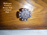 Old West Cross Concho Antique Copper cabinet Pull  Size 1 1/2"  C168 by Western Canteens