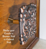 Make a Drawer Pull  with Square Pattern Copper Concho by Western Canteens