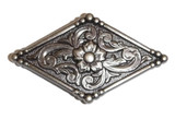 Western Leathercraft Diamond Concho Antique Silver by Western Canteenss