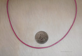 Leather Cord Metallic Pink Smooth finish Necklace 2 MM - Sizes 14"-28" #LC2MP