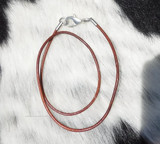 2 MM Leather Cord Necklace  by westerncanteens.com