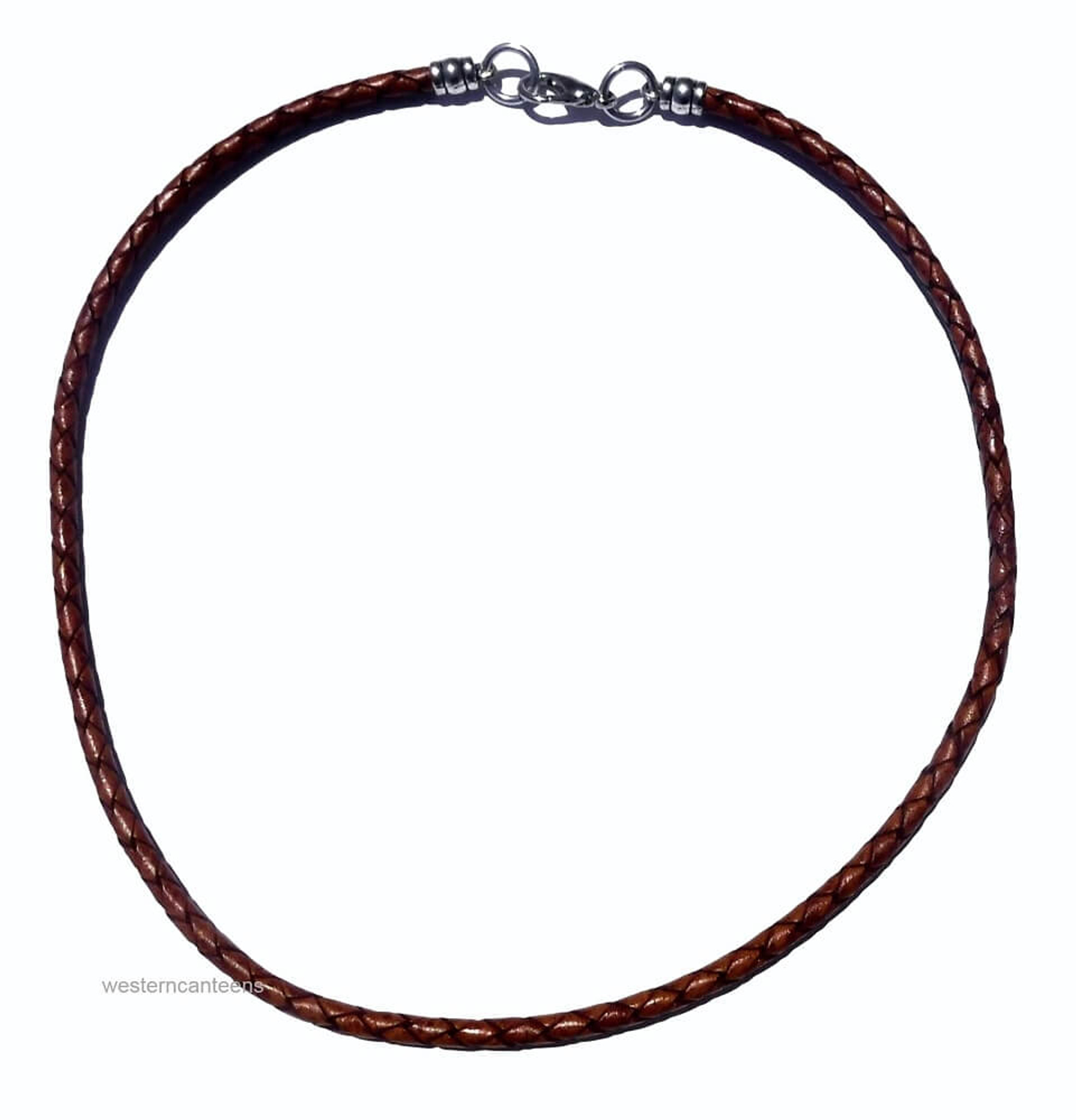 Antique Brown Braided Leather