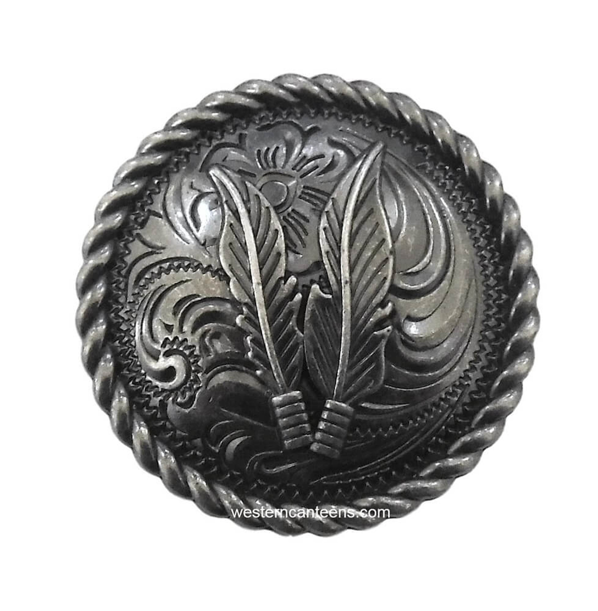 Celtic Round - Concho Antique Silver Look Rivet Back 1