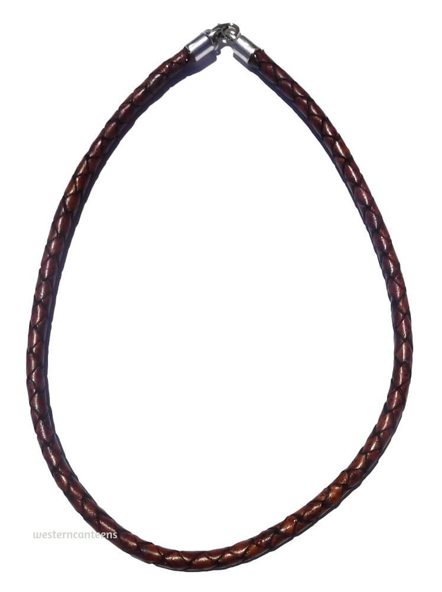 Antique Brown Braided Leather