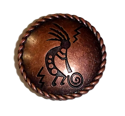 Kokopelli Concho Copper Size 1 1/4