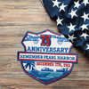 75th anniversary pearl harbor patch with flag