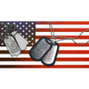 custom military dog tag with silencers, chains and p-38 can opener