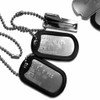 custom military dog tag with silencers, chains and p-38 can opener