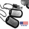 custom military dog tag with silencers, chains and p-38 can opener