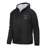 usaf veteran embroidered hooded sports jacket wings logo - front view