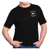 Vietnam Veteran Black T-Shirt with Frequent Flyer Text and Huey Graphic - side view