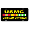 USMC Vietnam Veteran License Plate with Ribbons Graphic