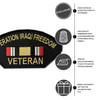 Operation Iraqi Freedom Patch with Ribbon Graphic features