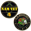 Vietnam Veteran UH-1 Commemorative Challenge Coin Box Set helmet and spade card