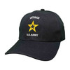 Officially Licensed US Army Veteran Stars with Logo Embroidered Black Hat main view