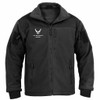 U.S. Air Force Special Ops Tactical Fleece Jacket with Hap Arnold Logo and USAF Veteran text: black jacket with white embroidery U.S. Air Force Special Ops Tactical Fleece Jacket with Hap Arnold Logo and USAF Veteran text: black jacket with white embroidery