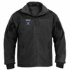 U.S. Air Force Special Ops Tactical Fleece Jacket with block VETERAN text and Hap Arnold Logo: black jacket with full color embroidery