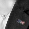 American Flag and Naval ship lapel/hat pin on jacket lapel