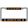 Armor of GOD License Plate Frame: shows full color front of license plate frame