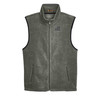 Classic Luxury Vest with Embroidered Flag and Veteran Text- invisible model wearing gray vest