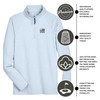 Classic Clubhouse Luxury Performance Micro-Stripe 1/4 zip - infogrpahic